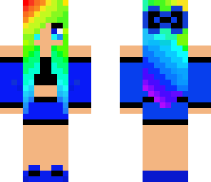 rainbow haired tomboy