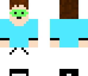 nerd with green glasses