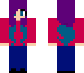 purple and blue hair girl