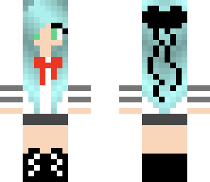 supr cute blue haired schoolgirl