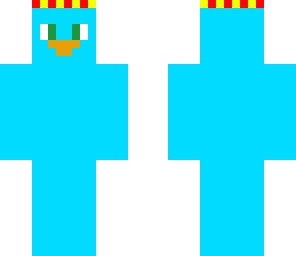 blue bird with hat