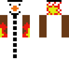 flaming snowman
