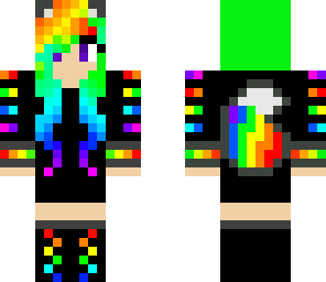rainbow wolf girl
