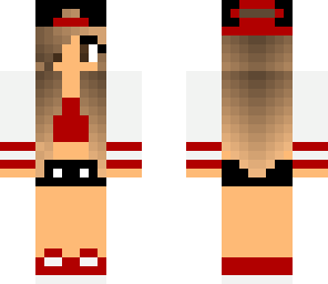 red and black skater girl