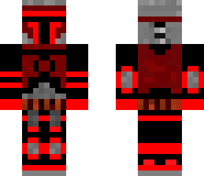 red mandalorian armor