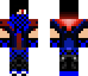 blue red