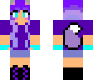 cute purple fox girl