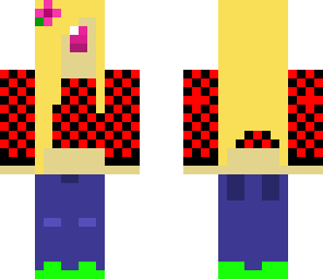 girl with checkered clothes