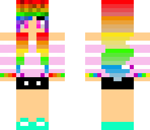 rainbow kawaii girl