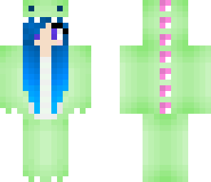 blue haired dino girl