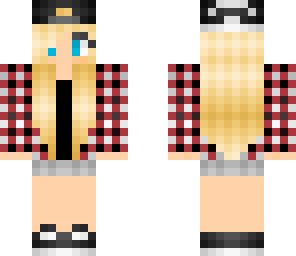 blonde plaid girl