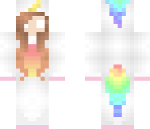 rainbow herobrine girl