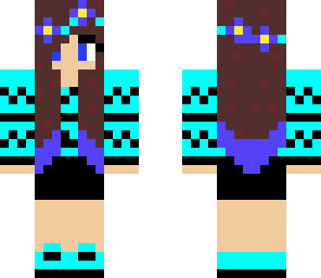 dip dye blue girl brown hair