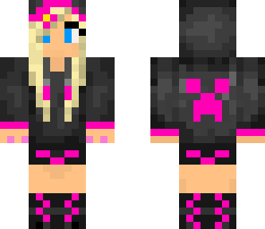 blonde girl with pink nail polish