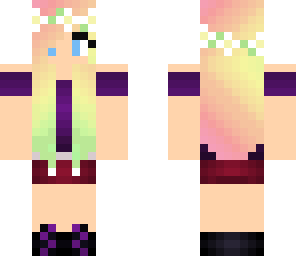 pastel hair purple dark rose cute girl