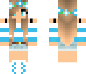 blue and white girl