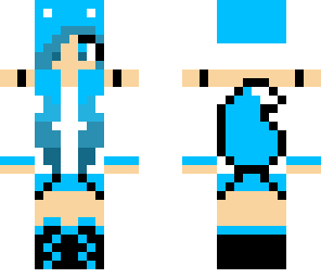blue cat girl
