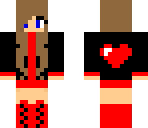 red heart girl
