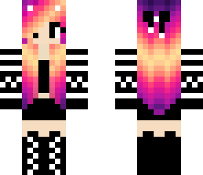 cat girl with colorful hair