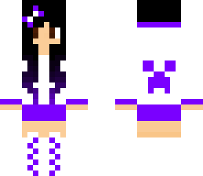 darker purple creeper girl dip-dyed hair