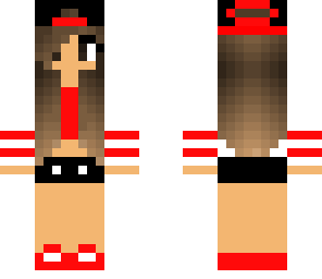 red and white skater girl