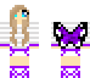 purple butterfly girl