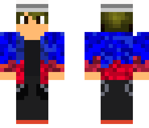 guy with flaming jacket and hat
