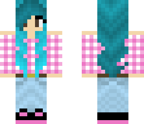 pinkshirtbluehair