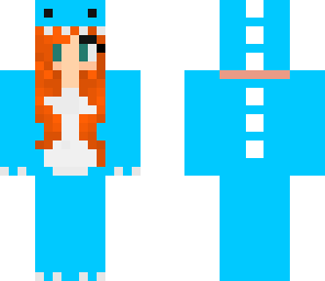 ginger blue dino girl