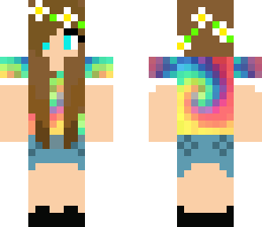 hippie pineapple tie dye girl