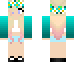 cyan mint flower girl