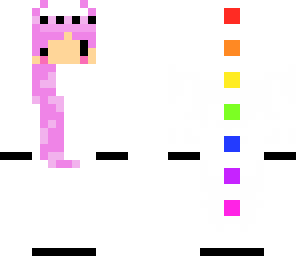white rainbow dino girl