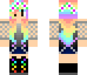 rainbow haired girl