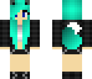 teal fox girl gamer