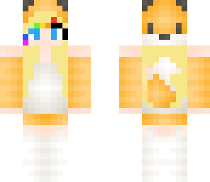 rainbow blonde fox girl