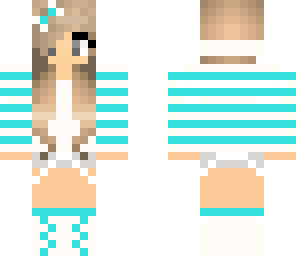 blue and white headphone girl