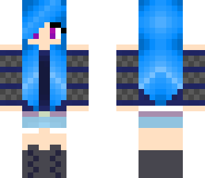 girl with blue hair