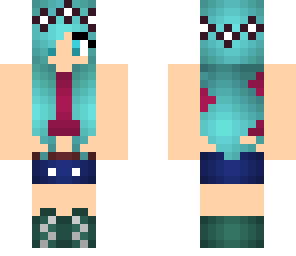 green purple girl cute