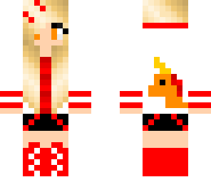 unicorn girl in red