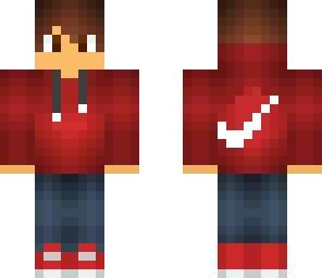 edit of red nike boy