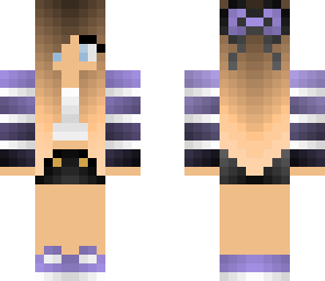 purple striped shirt girl