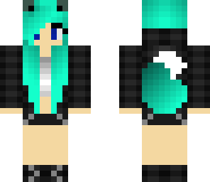 teal fox girl gamer