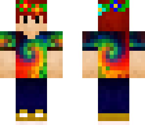 tye-die boy with flowers