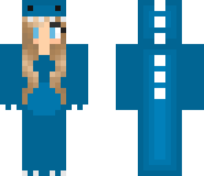 blue dino girl