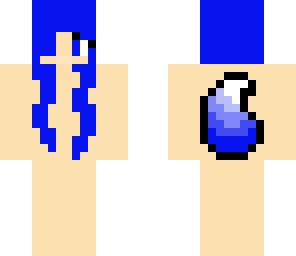 dark blue wolf girl base