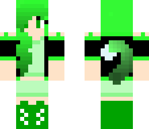 green kitty girl