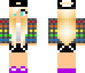 rainbow skater girl