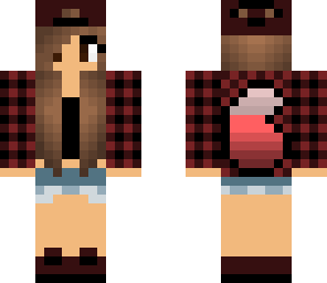 skater girl with wolf tail