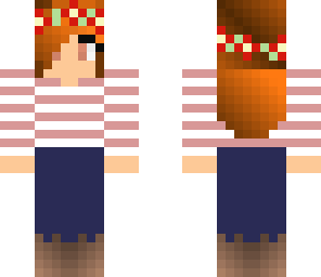 pink stripe girl