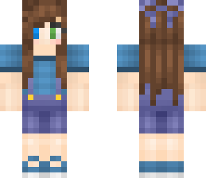 overalls blue shirt